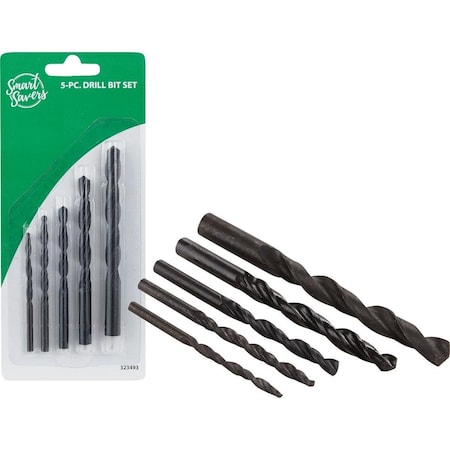 Smart Savers 5-Piece Black Oxide Drill Bit Set, 5/32 In. thru 3/8 In. AC018